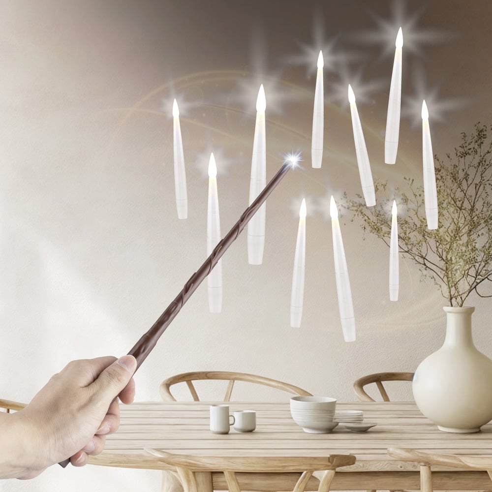Floating magic wand LED candles